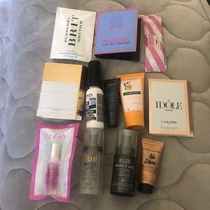 New makeup/hair samples & furry bag